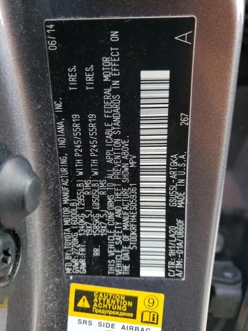 Photo 14 from auction – 2014 TOYOTA HIGHLANDER with VIN 5TDDKRFH4ES059361