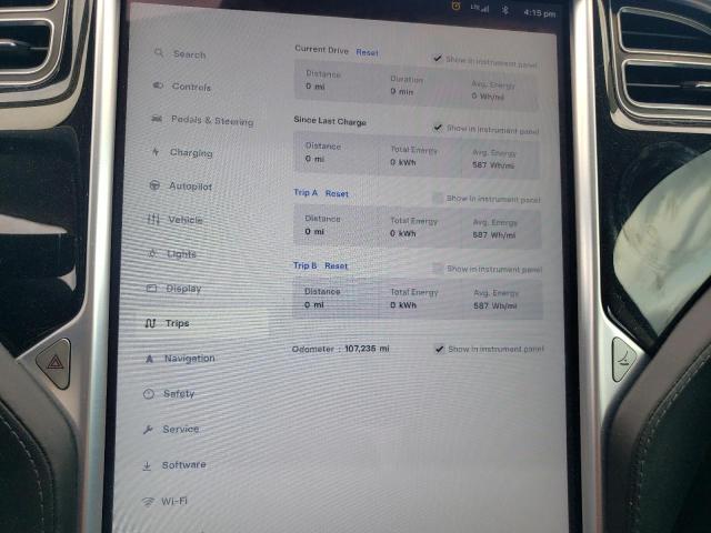Photo 9 from auction – 2015 TESLA MODEL S with VIN 5YJSA1E22FF105834
