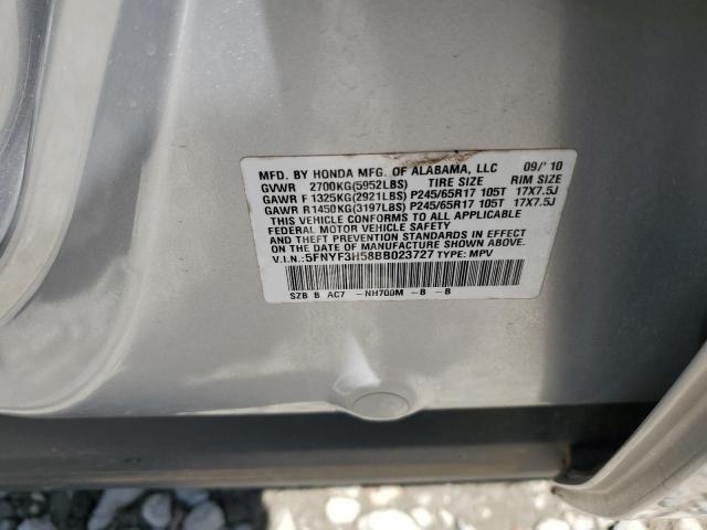 Photo 14 from auction – 2011 HONDA PILOT EXL with VIN 5FNYF3H58BB023727