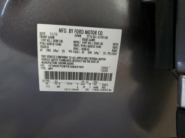 Photo 14 from auction – 2014 FORD EXPLORER X with VIN 1FM5K7D87EGB23183