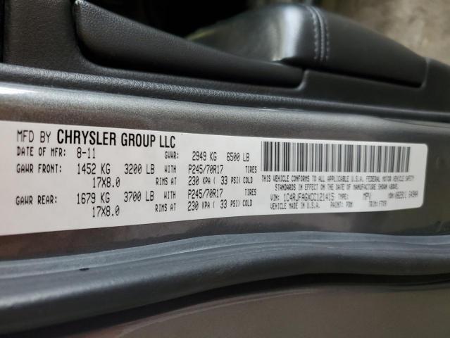 Photo 14 from auction – 2012 JEEP GRAND CHER with VIN 1C4RJFAGXCC121415
