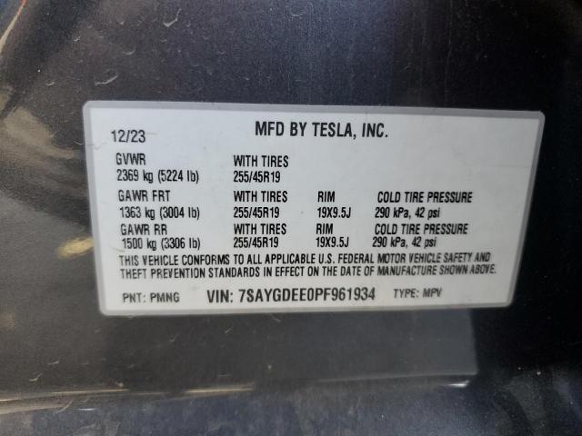 Photo 14 from auction – 2023 TESLA MODEL Y with VIN 7SAYGDEE0PF961934
