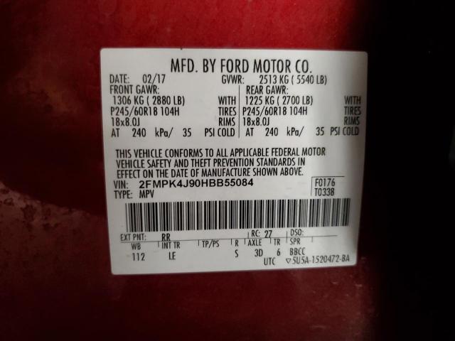 Photo 14 from auction – 2017 FORD EDGE SEL with VIN 2FMPK4J90HBB55084