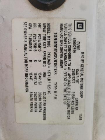 Photo 14 from auction – 1997 CHEVROLET ASTRO with VIN 1GNDM19W3VB150786