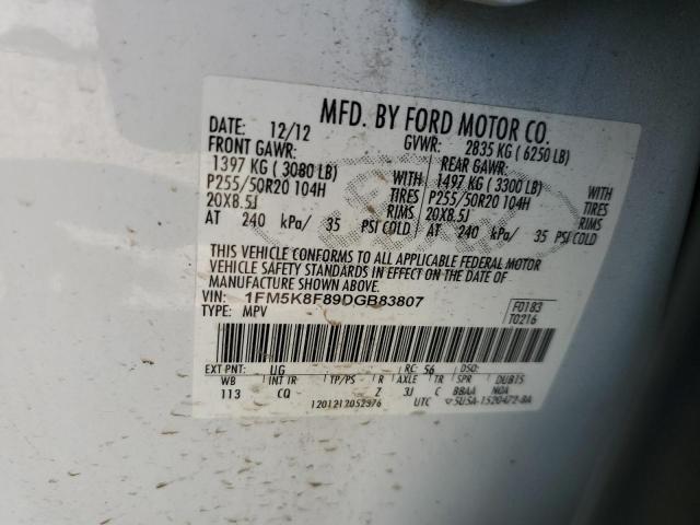 Photo 14 from auction – 2013 FORD EXPLORER L with VIN 1FM5K8F89DGB83807