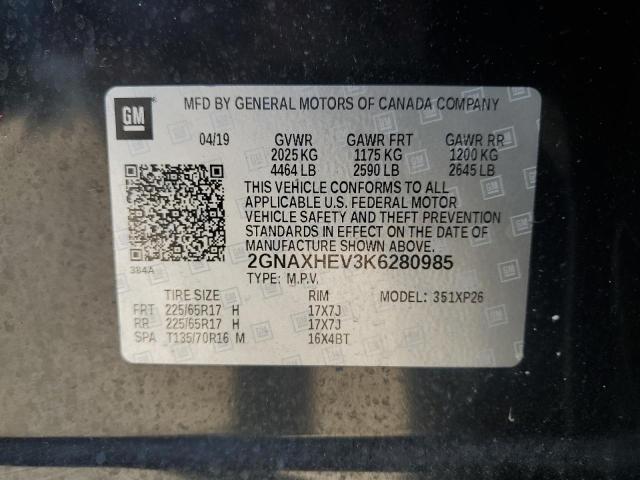 Photo 14 from auction – 2019 CHEVROLET EQUINOX LS with VIN 2GNAXHEV3K6280985