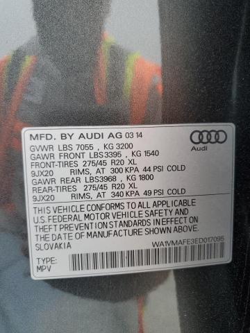 Фото 14 с аукциона – 2014 AUDI Q7 PRESTIG с VIN WA1VMAFE3ED017095