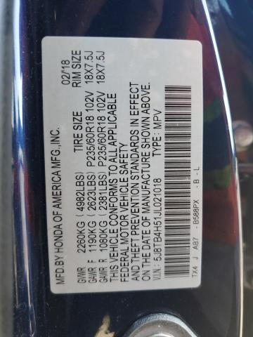 Photo 14 from auction – 2018 ACURA RDX TECHNO with VIN 5J8TB4H51JL021018