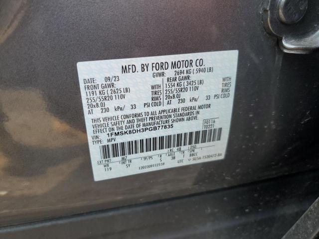 Photo 14 from auction – 2023 FORD EXPLORER X with VIN 1FMSK8DH3PGB77835
