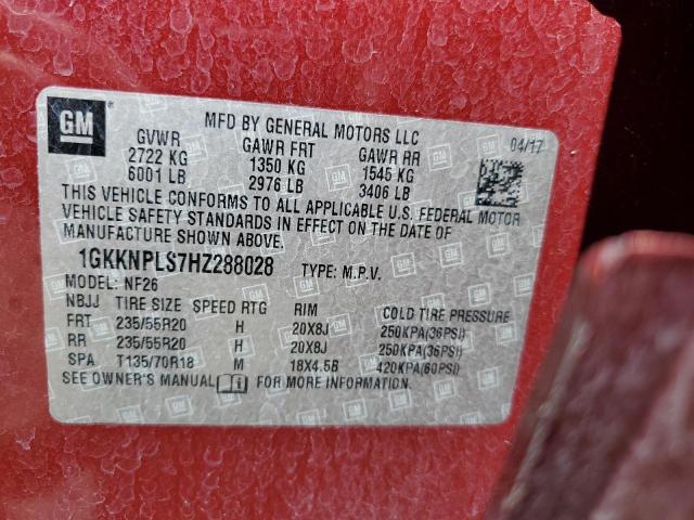 Photo 14 from auction – 2017 GMC ACADIA DEN with VIN 1GKKNPLS7HZ288028