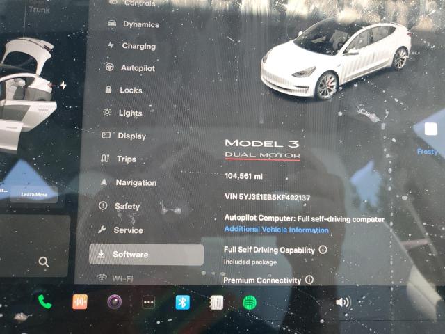 Photo 9 from auction – 2019 TESLA MODEL 3 with VIN 5YJ3E1EB5KF422137