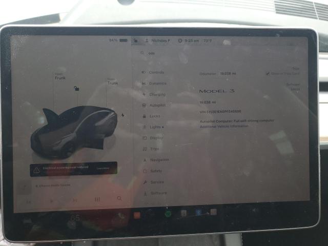 Photo 9 from auction – 2023 TESLA MODEL 3 with VIN 5YJ3E1EA0PF545696