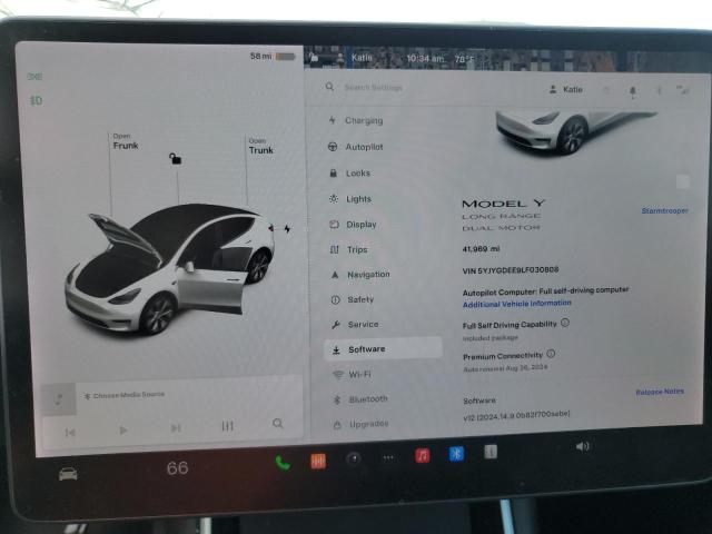Photo 9 from auction – 2020 TESLA MODEL Y with VIN 5YJYGDEE9LF030808