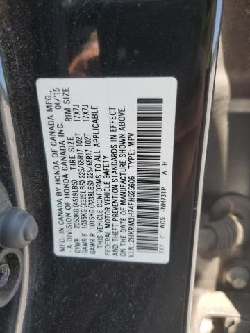 Photo 14 from auction – 2015 HONDA CR-V EXL with VIN 2HKRM3H74FH525606