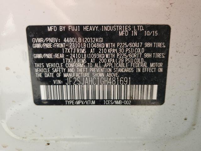 Photo 14 from auction – 2016 SUBARU FORESTER 2 with VIN JF2SJAHC1GH481691