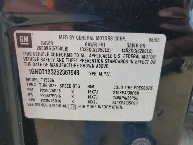 Photo 14 from auction – 2005 CHEVROLET TRAILBLAZE with VIN 1GNDT13S252367948