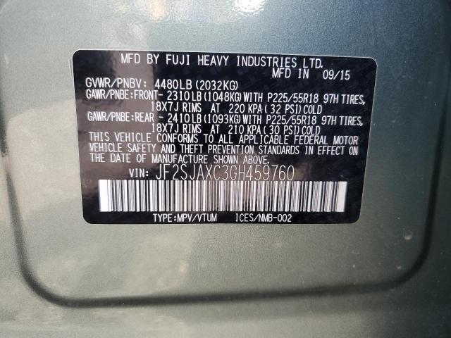 Photo 14 from auction – 2016 SUBARU FORESTER 2 with VIN JF2SJAXC3GH459760
