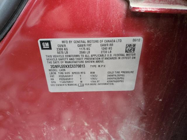 Photo 14 from auction – 2012 CHEVROLET EQUINOX LT with VIN 2GNFLEEKXC6379813