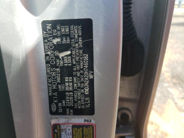 Photo 14 from auction – 2017 KIA SOUL with VIN KNDJN2A20H7460182