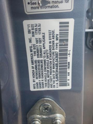 Photo 14 from auction – 2011 HONDA CR-V SE with VIN 5J6RE3H44BL043687