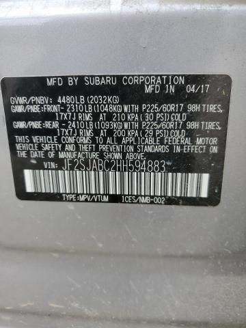 Photo 14 from auction – 2017 SUBARU FORESTER 2 with VIN JF2SJABC2HH594883