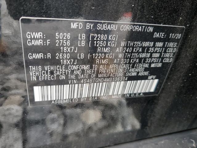 Photo 14 from auction – 2021 SUBARU OUTBACK LI with VIN 4S4BTGND4M3136314