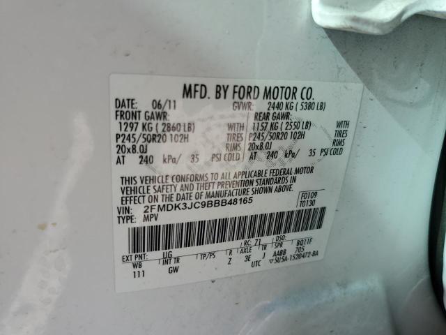 Photo 14 from auction – 2011 FORD EDGE SEL with VIN 2FMDK3JC9BBB48165