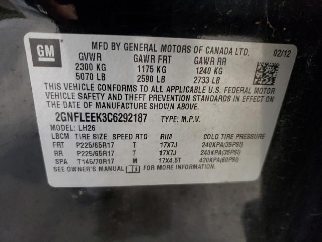 صورة رقم 14 من المزاد - 2012 CHEVROLET EQUINOX LT مع VIN 2GNFLEEK3C6292187