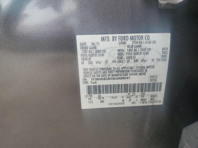 Photo 14 from auction – 2011 FORD EXPLORER X with VIN 1FMHK8D8XBGA88041