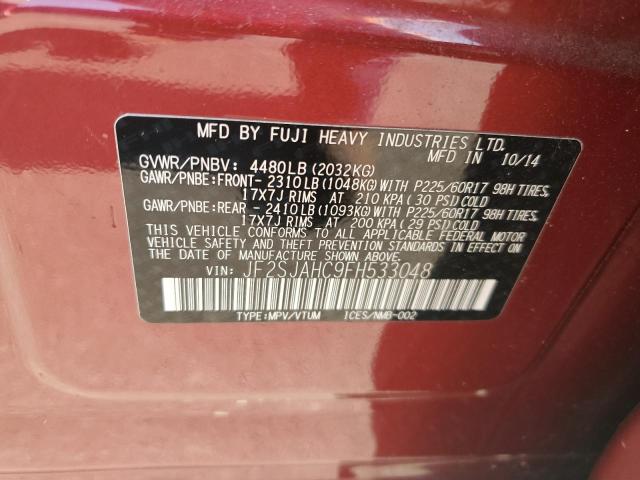 Photo 14 from auction – 2015 SUBARU FORESTER 2 with VIN JF2SJAHC9FH533048