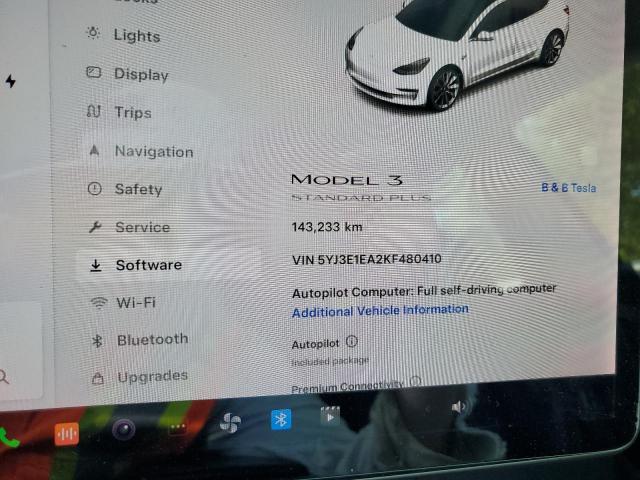 Photo 9 from auction – 2019 TESLA MODEL 3 with VIN 5YJ3E1EA2KF480410