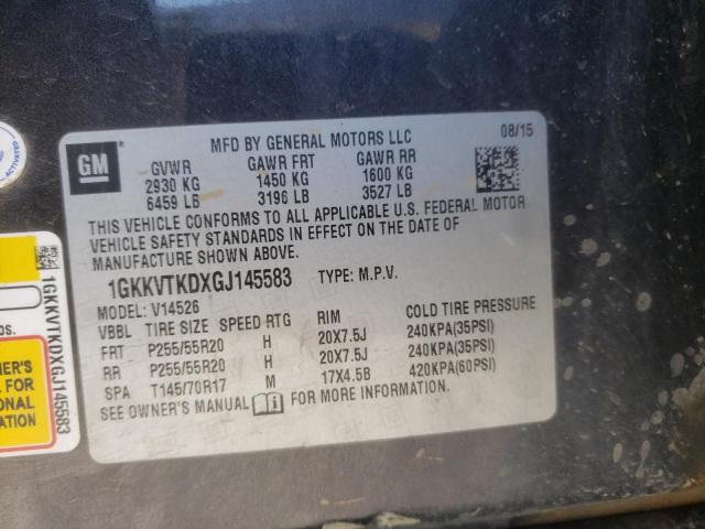 Photo 14 from auction – 2016 GMC ACADIA DEN with VIN 1GKKVTKDXGJ145583
