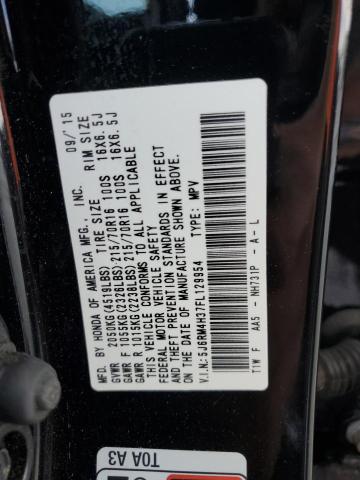 Photo 14 from auction – 2015 HONDA CR-V with VIN 5J6RM4H37FL129954