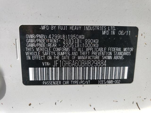 Foto 14 de la subasta – 2011 SUBARU IMPREZA 2. con VIN JF1GH6A60BH829884