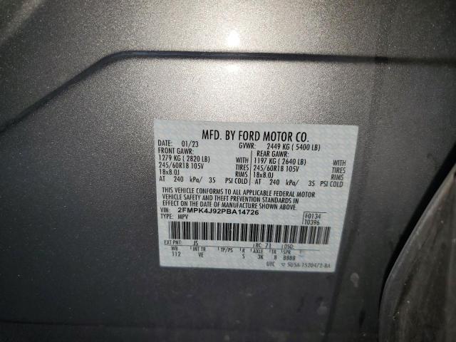 Photo 14 from auction – 2023 FORD EDGE SEL with VIN 2FMPK4J92PBA14726
