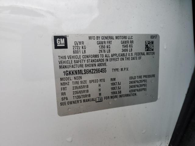 Photo 14 from auction – 2017 GMC ACADIA SLT with VIN 1GKKNMLS6HZ266455