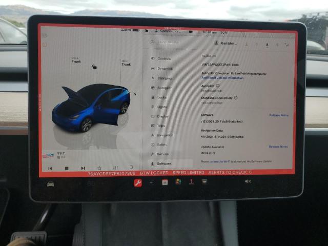 Photo 9 from auction – 2023 TESLA MODEL Y with VIN 7SAYGDEE7PA107309