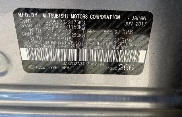 Photo 10 from auction – 2017 MITSUBISHI OUTLANDER with VIN JA4AD3A37HZ062399