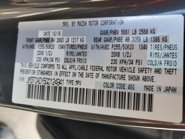 Photo 14 from auction – 2016 MAZDA CX-9 GRAND with VIN JM3TCADY5G0124941