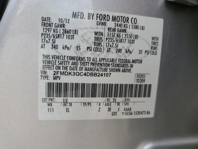 Photo 14 from auction – 2013 FORD EDGE SE with VIN 2FMDK3GC4DBB24107