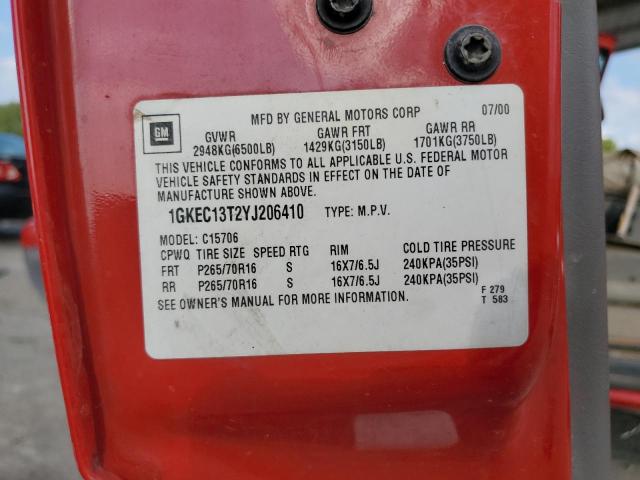Photo 14 from auction – 2000 GMC YUKON with VIN 1GKEC13T2YJ206410