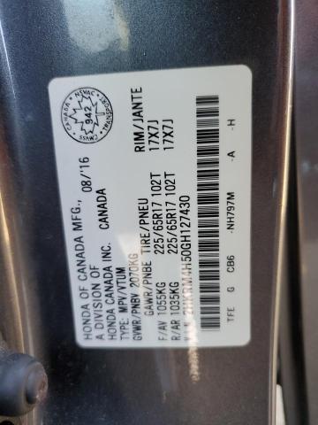 Photo 14 from auction – 2016 HONDA CR-V EX with VIN 2HKRM4H50GH127430