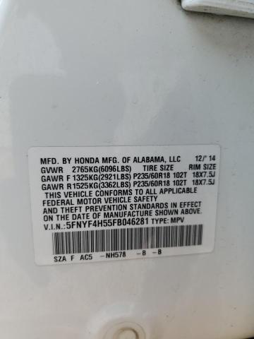 Photo 14 from auction – 2015 HONDA PILOT EXL with VIN 5FNYF4H55FB046281