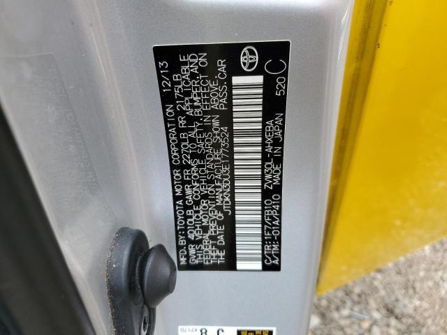 Photo 14 from auction – 2014 TOYOTA PRIUS with VIN JTDKN3DU3E1773524