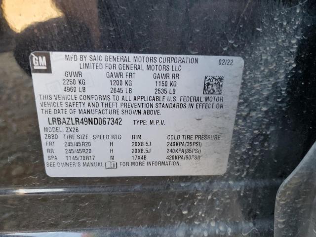 Photo 14 from auction – 2022 BUICK ENVISION P with VIN LRBAZLR49ND067342