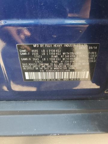 Photo 14 from auction – 2015 SUBARU OUTBACK with VIN 4S4BSADC9F3231446