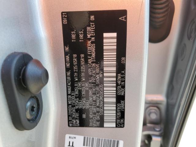 Photo 14 from auction – 2021 TOYOTA HIGHLANDER with VIN 5TDCZRAH3MS085835