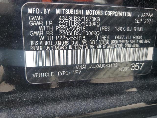 Photo 14 from auction – 2021 MITSUBISHI OUTLANDER with VIN JA4APUAUXMU033122