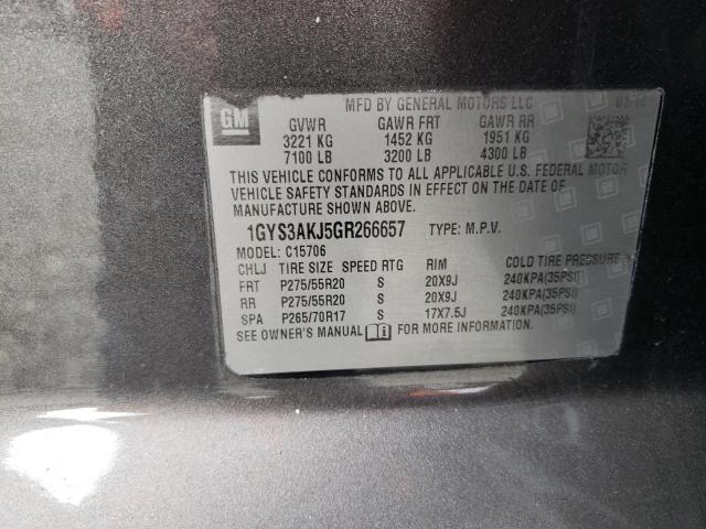 Photo 14 from auction – 2016 CADILLAC ESCALADE with VIN 1GYS3AKJ5GR266657