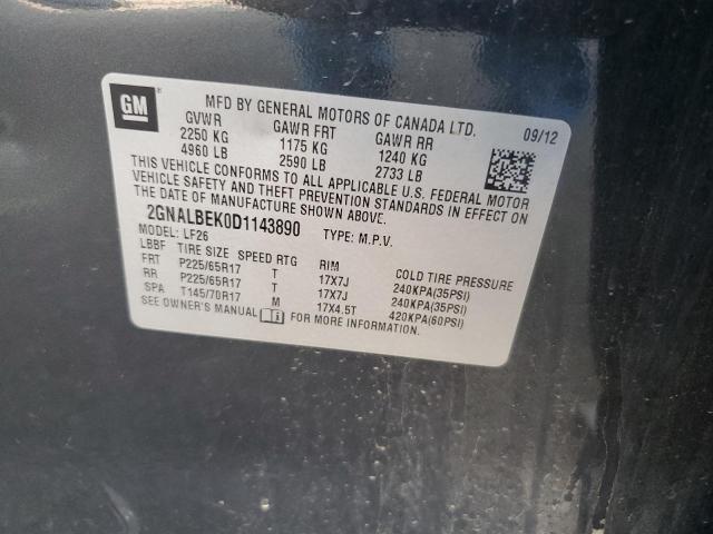 Photo 14 from auction – 2013 CHEVROLET EQUINOX LS with VIN 2GNALBEK0D1143890